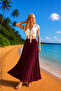 Patterned Long Lined Modal Skirt - 2