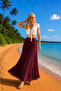 Patterned Long Lined Modal Skirt - 4