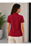 Women's Polo Collar Striped Short Sleeve Body Lycra - 2