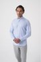 Blue Regular Fit Cotton Pasha Collar Shirt - 2