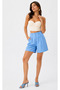 Women's Modal Fabric Pleated High-Waist Bermuda Shorts with Hem Detail / Women’S Pleated High-Waist Bermuda Shorts in Modal Fabric - 3