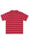 Striped Polo Collar T-Shirt for 2-5 Years Old - Red - 3