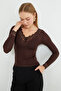 Sleeves and Collar Lace Pieces Sheer Blouse - 7