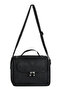 Black Tr5 Set of 2 Crinkle Fabric Thermal Lunch Box + Double Pencil Holder Secim - 6