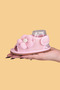 Suve Pink First Step, Children's Non-Slip Barefoot Sole Easy-To-Wear Velcro Floral Sandals - 2