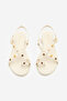 Women's Cross-Strapped Stone-Embellished Daily Sandals Narmelo Ecru - 7