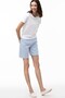 Women's Cotton Shorts Women's Shorts with Pockets Light Blue - 5
