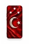 Honor Magic 8 Lite Compatible Turkish Flag Patterned Silicone Case - 4