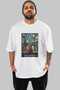 For the Love of Cats 70 Front Cat Printed White Oversize T-Shirt 100% Cotton Unisex Cat Lover Premium Design - 2
