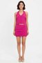 Women's Sleeveless V-Neck Crop Top Mini Skirt Two-Piece Woven Suit Aerobin Fabric Daily Casual Modern - 4