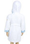 Blue Hedgehog Children's Hooded Cotton Curly Bathrobe - 5