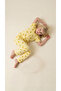 Yellow Lemon and Pineapple Patterned Bamboo Girls' Front Buttoned Pajama Set - 4
