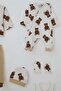 Baby Boy Hospital Release Pack of 8 Cute Baby Teddy Bears Patterned 0-3 Months, White - 4