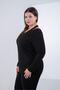 Plus Size Women's Collar Detailed Brown Blouse - 2