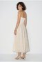 Women's Cream 100% Cotton Embroidered Lined Linen Mini Skirt with Elastic Waist De261084 60286312 - 5
