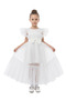 - Ruffled Puff Sleeve Princess Dress - Multicolor - 4Y to 13Y