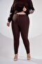 Plus Size Women's Zipper Detailed Leggings - 3