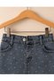 Girl's Stoned Lace Waistband Denim Jeans Skirt - 6