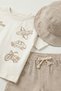 Boys' 100% Cotton T-Shirt, Shorts and Hat 3-Piece Set - 3
