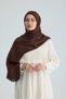 Floş Pamuk Şal / Lace of Leaves Collection- Berry Lace - 2