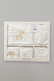 10 Piece 100% Cotton Ribbed Baby Hospital Discharge Set with Moon and Teddy Bear Pattern - Boxed - 5
