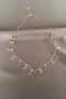 Pink Stone Detailed Dangling Heart Model Necklace - 4