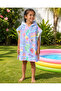 Flamingo, Summer Patterned Children's Poncho Towel Hooded Sea Beach Pool Poncho - 5