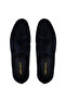 Men's Genuine Leather Navy Blue Suede Loafers - 5