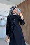 فستان سويفينا برباط جانبي باللون الأسود - 4