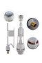 Push-Button Toilet Cistern Internal Mechanism Adjustable Water Level Drainage System - 5