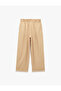 High-Waisted Carrot-Cut Pants with Pockets, Elastic Waistband, and Decorative Laces. - 4