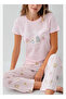 طقم بيجامة نسائي بأكمام قصيرة من Rolypoly Rp3810-s - 2