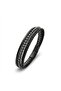 Hematite Stone 316L Steel Interlocking Multi-Layer Braided Leather Men's Bracelet 39022B9D21 - 5