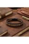 Tiger's Eye Stone Multi-Layer Braided Leather, Steel Men's Bracelet 31682B9D12 - 4