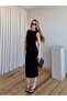 Black Draped Midi Dress - 0506 - 3