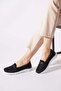 Cayla front buckle anorak women's orthopedic flat shoes black - white sole - 3