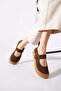 Testar beret scarf nose genuine leather women's shoes coffee nubuck - 2