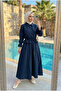 Women's Waist Drawstring Detailed Shirt Skirt Hijab Set (Unlined) - 3
