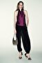 Women's Backless Degaje Collar Blouse