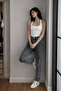 Women's Classic Slim Fit Mom Smoked Jeans - 6