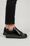 Premium Stylish Daily Comfortable and Comfortable Sneaker Sports Shoes Black Patent Leather - 3