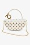 Sakura Model Gold Accessory Chain Detailed Navy Blue Special Occasion Evening Dress Hand Shoulder Bag - 3