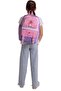 Kids Four-Compartment Girls' Loopy Printed Lilac - Pink School Backpack - L5303 - 6