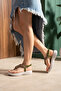 Velia Ethnic Stone Detailed Orthopedic Sole Comfortable Women's Sandals - 3