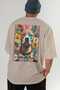 For Dog Lovers 9 Beige Oversize T-Shirt with Dog Print on the Back 100% Cotton Unisex Dog Lover Premium Design - 6