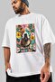 For Dog Lovers 9 Front Dog Print White Oversize T-Shirt 100% Cotton Unisex Dog Lover Premium Design - 3