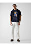 Short Sleeve Basic Teddy Bear Men's Blue T-Shirt M6Yi75K5409-F73J - 2