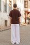Women's Scarf Detailed Cotton T-Shirt - 6