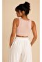 Women's Powder V-Neck Camisole Crop Blouse Be420 - 2