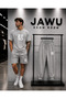 Zero Printed Oversize Cotton Combination Set Tshirt-Shorts-Sweatpants (3 Pieces)